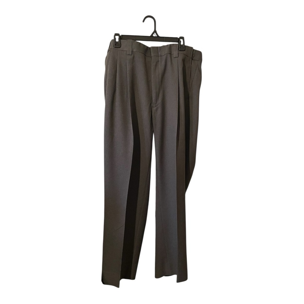Men's Smitty dark Grey Pleated Expander Waist Umpire Pants Size 36 EUC